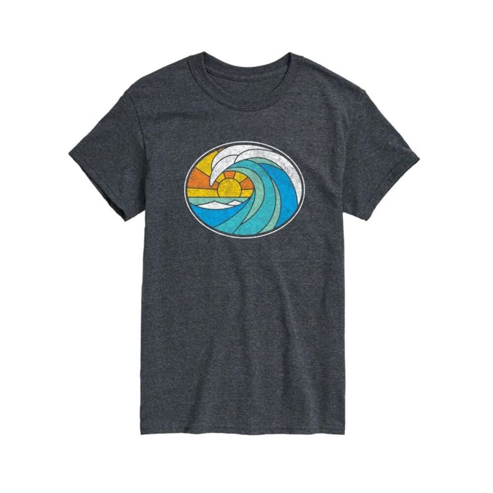 Airwaves Mens Glass Wave Graphic T-Shirt, Multicoloured, XL, DM